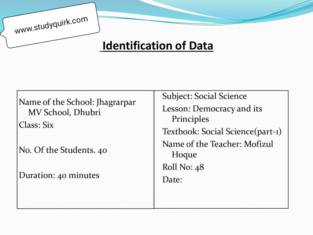 Lesson Plan For Civics Class 6 STUDYQUIRK