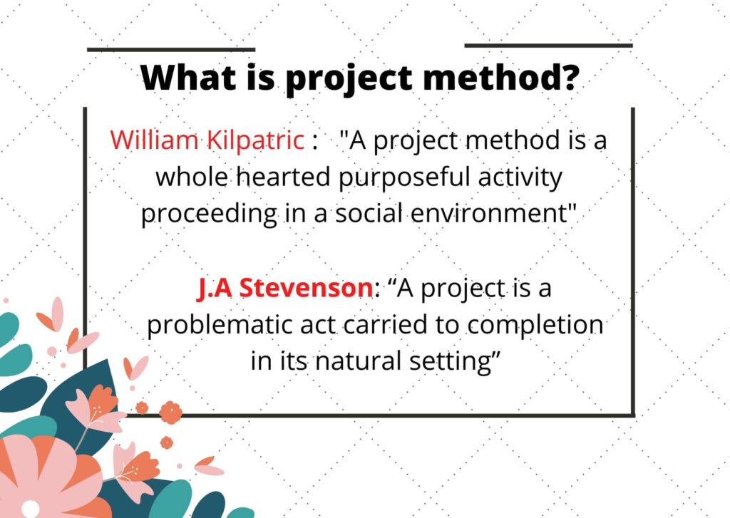 what is project method?