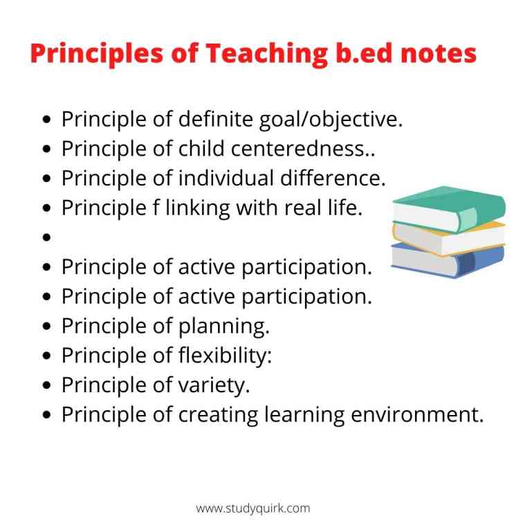 Principles of Teaching and learning Bed notes StudyQuirk