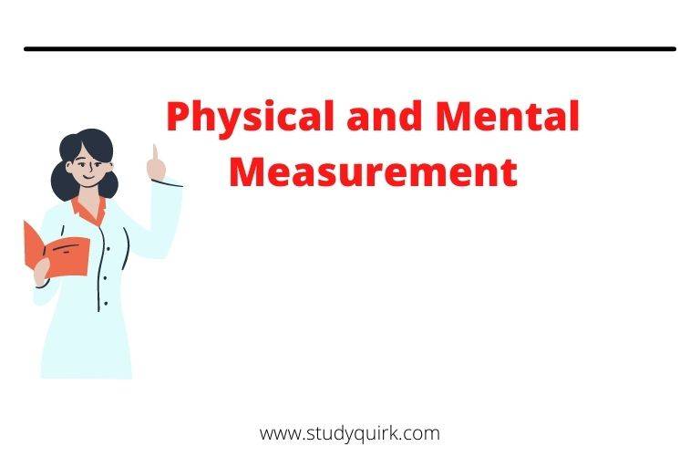Physical And Mental Measurement In Education StudyQuirk